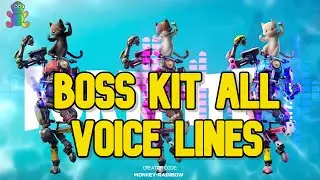 Boss Kit all Voice Lines in Fortnite Season 3 at the Catty Corner (aka Meowscles Jr.)
