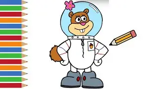How to draw sandy cheeks from SpongeBob SquarePants | #spongebobsquarepants #drawing #easydrawing