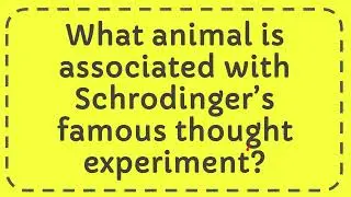 What animal is associated with Schrodinger&rsquo;s famous thought experiment? Answer