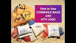 How to Sew CornHole Bags  +  HTV LOGO