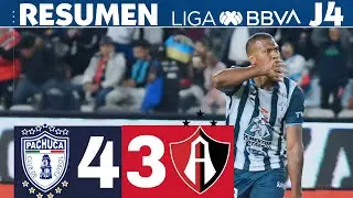 Pachuca 4-3 Atlas, lluvia de goles en el Hidalgo, J4 CL24