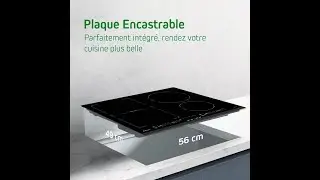 Sauter Plaque Induction, Table de Cuisson Encastrable noir 4 foyers.