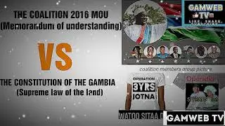 The coalition MOU 2016 VS The Constitution of The Gambia