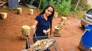PEIXE ASSADO NO SÍTIO DE UM AMIGO...