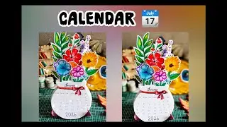 Viral Diy Flower Vase Calendar 📆 with Paper 🗞️ 