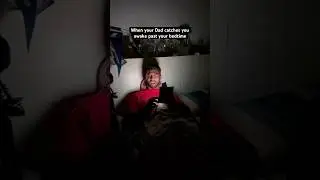 Когда папа застаёт тебя неспящим после того, как ты ложишься спать 😂 #шорты