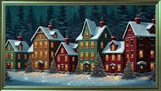 Quiet Winter Night ❄️ Snowy Village Frame TV Art  Cozy Ambient 4K Display