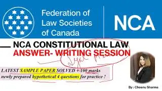 NCA CONSTITUTIONAL LAW ANSWER WRITING SESSION│Course│Notes│ IRAC│Tutor│Studymaterial│CheenuSharma