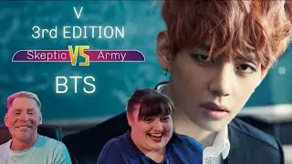 V THREE - EDITION - BTS 방탄소년단 ARMY vs SKEPTIC REACTION: BLU | LOVE ME AGAIN | SLOW DANCING!