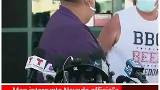 Warning.Man interrupts Nevada official's press conference, makes unfounded claims of electoral fraud