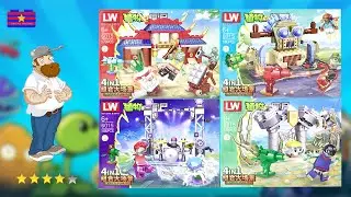 Lego PVZ Final Boss 4 in 1 House Defense Brick Sets Unboxing & Building