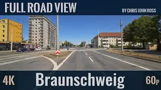 Braunschweig, Germany: Hamburger Stra&szlig;e, Giffhorner Stra&szlig;e, Am Beberbach - 4K (2160p/60p)