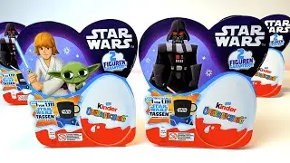 exciting STAR WARS Kinder Suprise Eggs Unboxing - No talking ASMR Unboxing #applaydu #chocolateggs 