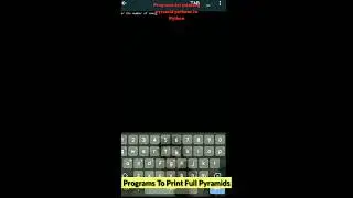 🥰🐢Programs to print full pyramids|Programs for printing pyramid patterns in Python|