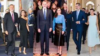 A Great //Women Princess Letizia Couple// Photos//Royal Spanish Family Dresses Collection//2025