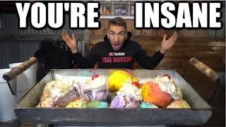 ATTEMPTING A GIANT TWO-PERSON EATING CHALLENGE BY MYSELF | Jacz 