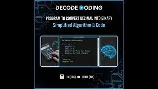 Python Program to convert Decimal to binary