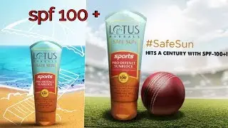 #newly launched #lotus spf 100 +sportz #pa+++#uva &uvb#broad spectrum coverage /inhind/#bst sunscren