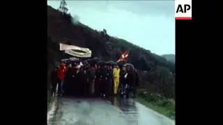 SYND 13 3 78 PEACEFUL ANTI-NUCLEAR DEMONSTRATION IN BASQUE REGION