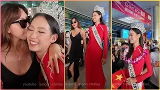 Bảo Ngọc về nước sau đăng quang: Minh Triệu ôm hôn thắm thiết học trò, catwalk đôi ngay sân bay