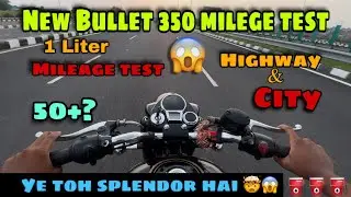 All new bullet battalion black standard 350 💥 | mileage test on highway 🛣️ | & city 🏙️