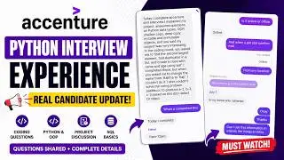 🔥 Accenture Python Interview Experience| Online Skill Interview | Customer Software Engineer
