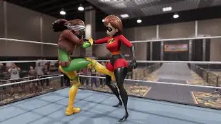 WWE 2K25 | Rogue vs Mrs Incredible | Low Blow Ryona (リョナ)