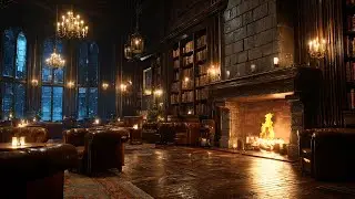 Snowy London Pub Ambience  [4K] Cozy Victorian Tavern & Fireplace | Relaxing Folk Music