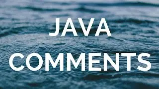 Java Comments (manohar academy)