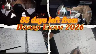 Only 33 days left in board exam cbse 12th grader study update daily 💀 #studyvlog #cbse #12thgrader