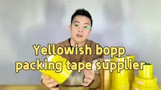 Yellowish bopp packing tape supplier,yellowe tape transparent,big yellow storage packing tape