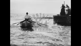 Men rowing out of the harbour of  La Ciotat, France, 1895 - Film 1011207