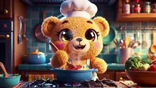 Cute Teddy Bear Cooking Pasta #pasta #cartoon #anime #teddybear #cooking #chef #italiancuisine