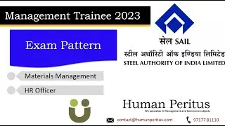 Exam pattern-  Management Trainee (Administration) SAIL exam 2023