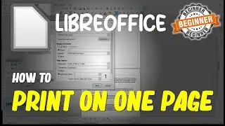 Libreoffice How To Print On One Page