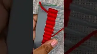 Woolen Making Trick with Hair Comb - Hand Embroidery Amazing Flower #shorts #youtubeshorts