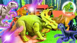 Cocomelon Dino Vlog: HUGE Sinoceratops, Therizinosaurus, Atrociraptor, Carcharodontosaurus and MORE