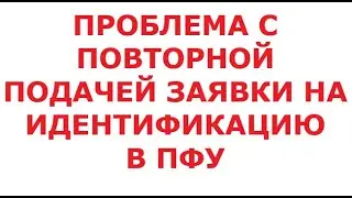 Проблема с повторной подачей заявки на идентификацию в ПФУ. 14 июля 2024 г.