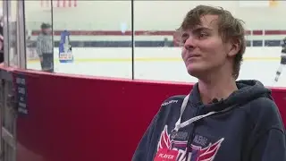 MN hockey player who broke his neck returned to the rink to watch his team