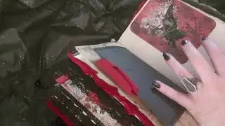 Unboxing a Morticia Addams junk journal made by PinkOddBird (my first ever video)