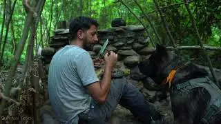 Extreme Survival: Camping and Building a Wooden Shelter Next to a Pond in Gilan