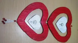 Valentines day crafts idea/Supper easy paper heart wall hanging/Best out of west @RKSCREATIONWORLD