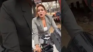 শীতের মধ্যে ও বাইক চালাচ্ছে লেডি বাইকার |
