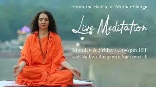 LIVE Sunset Meditation with Sadhviji I Friday 17 July | Parmarth Niketan, Rishikesh