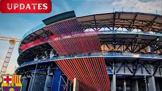 New Camp Nou  Update  - Lamellas Installed, Escalators & Stunning Views & Third Tier Rising Fast!