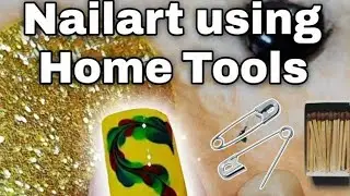 Simple nail art at home using matchstick and safety pin 🧷📍29 November 2025