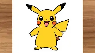 Pikachu Drawing Simple | How To Draw Pikachu Full Body