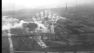 Aerial shot of Detroit, 1950's.  Archive film 94369