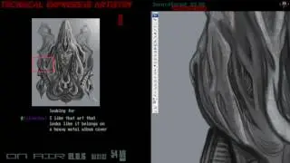 9.18.16 Giger / Art Deco #Digital #painting pt2