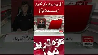 IG Sindh Ghulam Nabi Memon was removed from the post